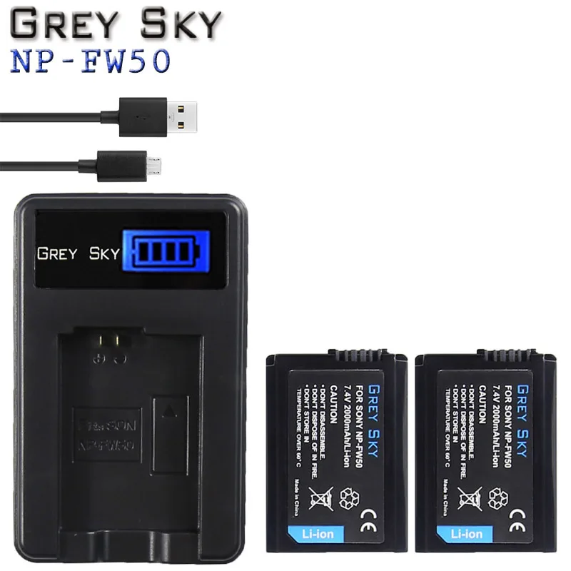 

NP-FW50 LCD USB Dual charger+4x NP FW50 batteries for Sony NEX-5 NEX-7 SLT-A55 A33 A55 A37 A3000 A5000 A5100 A6000 A6300 A7000