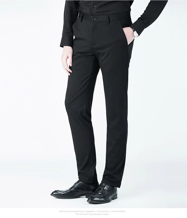 2019 новый черный костюм брюки мужские Брюки Молодежный облегающий Бизнес офисные брюки мужские брюки в деловом стиле мужские брюки 28-40