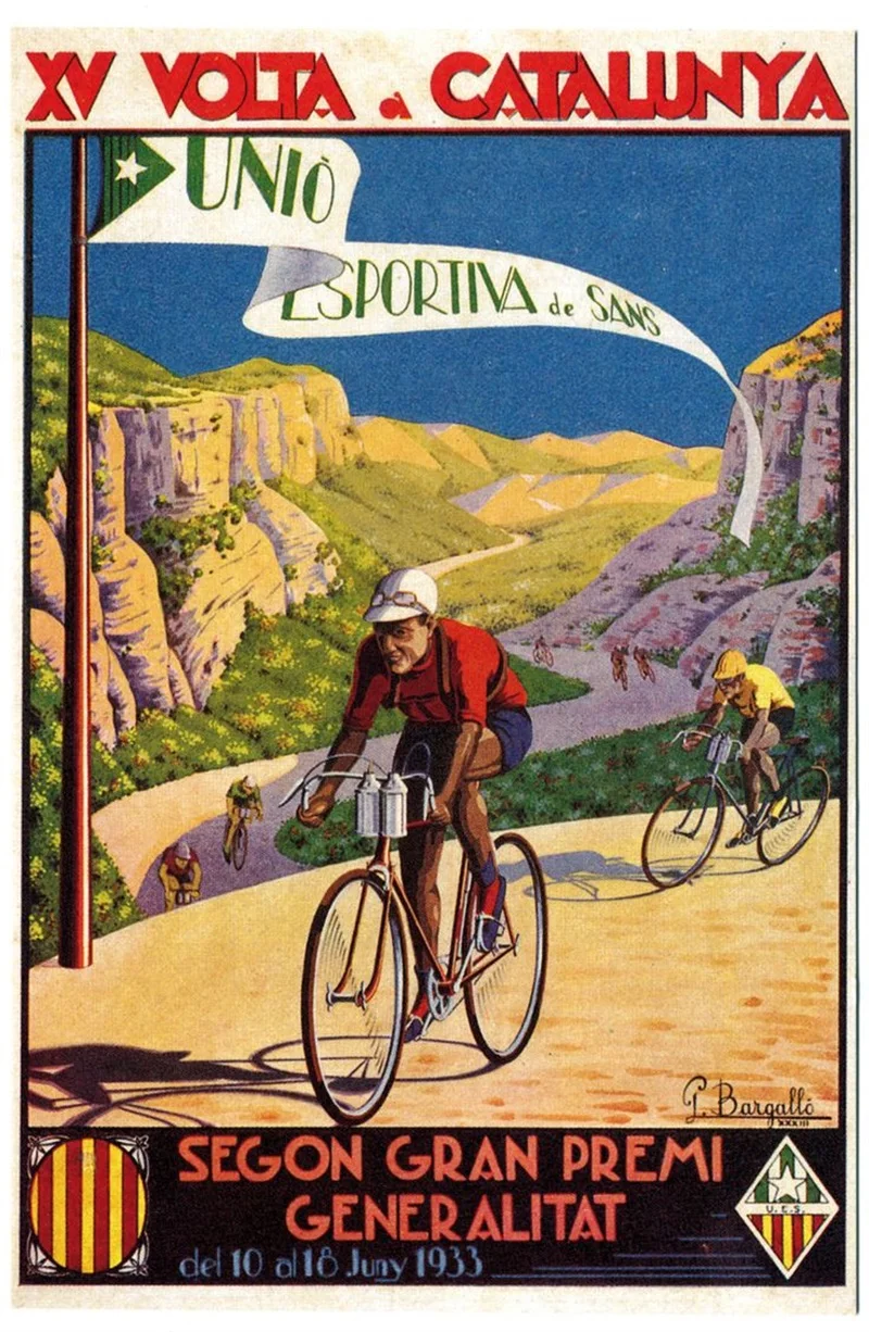 Diy Vintage Poster 1933 Pop Bicycle Bike Ride Marathon Game Vintage Retro Kraft Poster