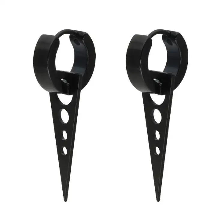 

New Punk Lmikni Korea Triangle Titanium Steel Earrings For Women Kpop Album Earrings Men Jewelry Brinc