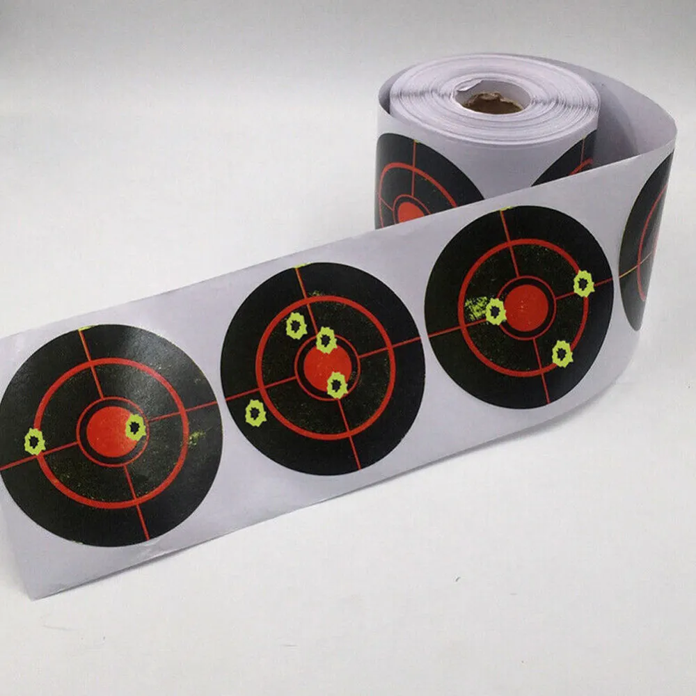 250pcs/Roll Shooting Adhesive Targets Splatter Reactive Target Sticker 7.5cm