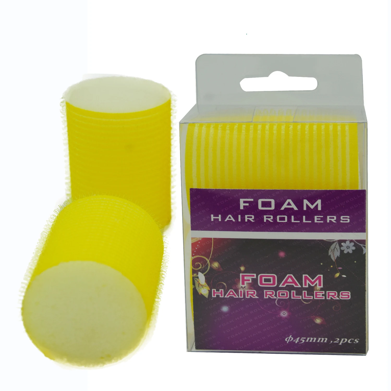 2pcs Set Hair Roller Diy Magic Self Adhesive Foam Plastic Hair