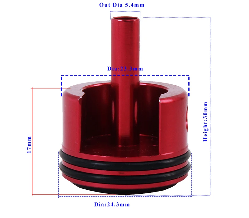 Тактильные вентиляторы ультра головка цилиндра для Ver.2 коробка передач ar15 M4 M16 для страйкбола длинный тип 2 цвета