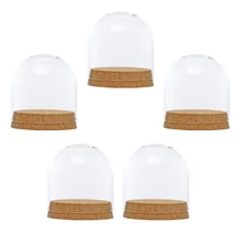 MagiDeal 5x прозрачный Стекло фетровые шляпы DIY Сказочный Сад, миниатюра Стекло крышка 8x8 см