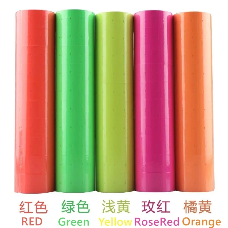 Pces por Rolo Preço de Cor Etiqueta para Mx-5500 Rolo Total 5500 Pces Preço Arma Supermercado Etiquetas Etiqueta 550 10 no 3 High Quality Material escolar e de escritório
