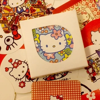 

38 Pcs Hello Kitty My Melody Twin Star Candy Decorative Washi Stickers Scrapbooking Stick Label Diary Stationery Album Stickers