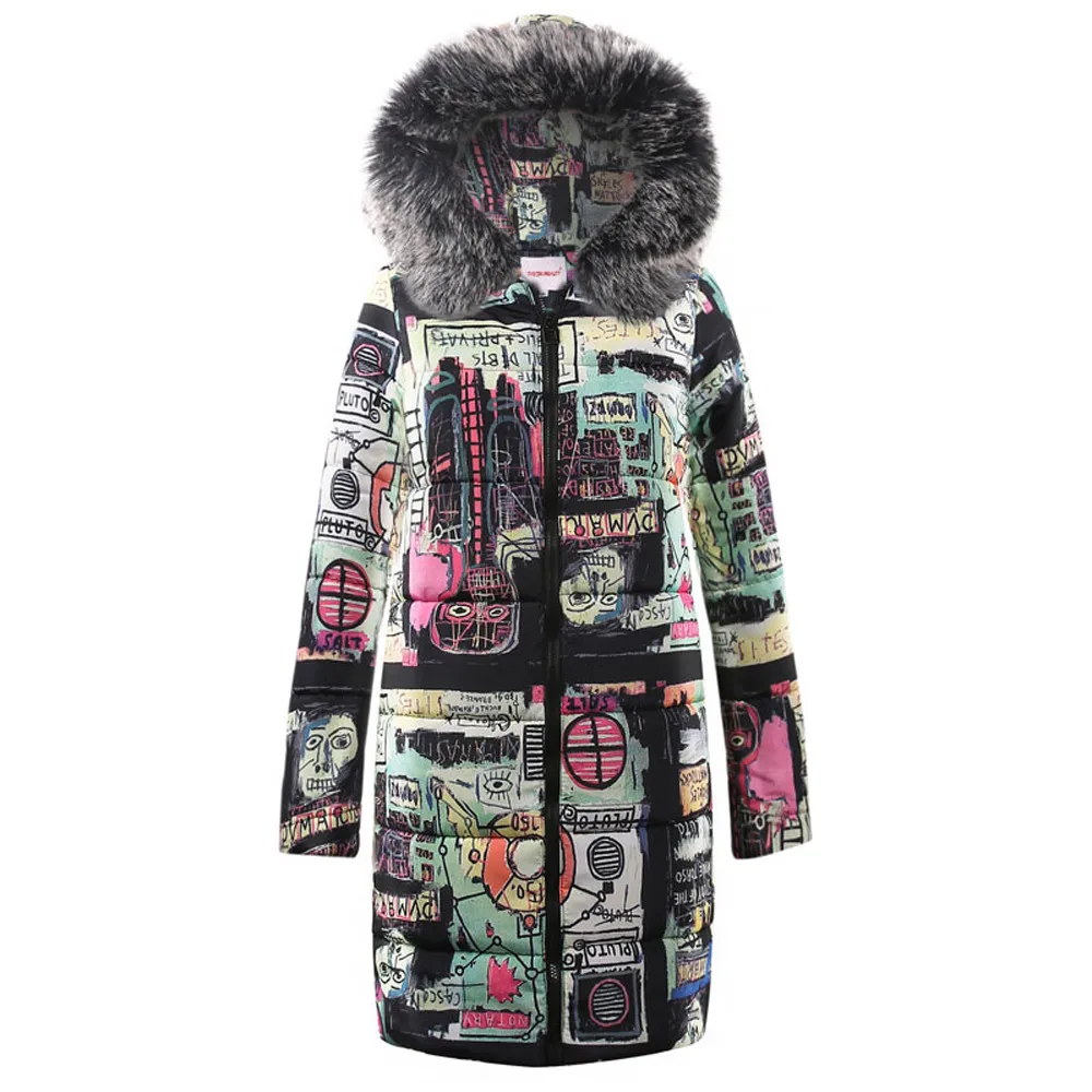 CHAMSGEND, пальто для женщин, женский зимний длинный пуховик, Хлопковая женская парка, пальто с капюшоном, стеганая куртка, верхняя одежда, повседневное пальто No7