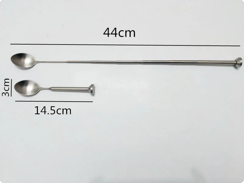 50 шт. Выдвижная барная ложка из нержавеющей стали карманный барный Инструмент Регулируемая ложка для перемешивания коктейли Напитки посуда ZA6741