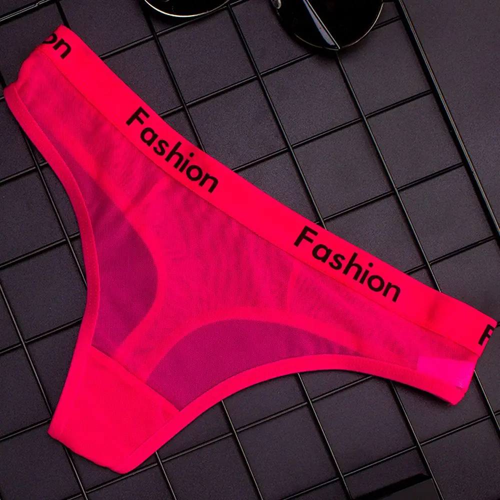 

Summer Wrap Design Sexy Ladies Cotton Mesh Transparent Panties Thongs String Fashion Low-Rise Women Underwear Seamless Briefs