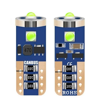 

2Pcs T10 W5W WY5W 501 2825 High Quality Super Bright LED Car Interior Reading Dome Lights Auto Parking Lamp Wedge Tail Side Bulb
