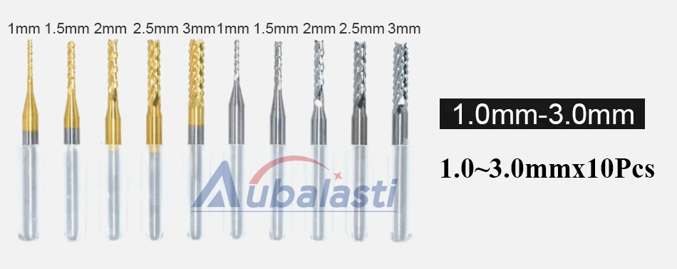 3,175 мм Карбид PCB Концевая фреза инструменты фрезерный станок с ЧПУ мини-режущие биты фрезерный комплект для резки и фрезерный станок с ЧПУ