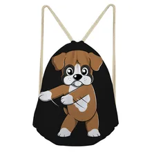 ThiKin Boxer Dog Women Drawstring Backpack Newest College Students School Drawstring bag Girls Mochila Feminina Sack Bag