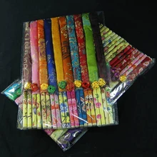 Персонализированные китайские одноразовые деревянные 10 пар палочки для еды Набор для сувенир для свадебной вечеринки Декоративная посуда с Шелковый мешок