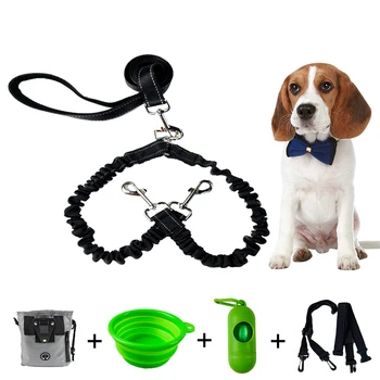 

Double Dog Leash Adjustable Reflective Leashes with Soft Padded Handle for Small Medium Large Dogs Pet Outdoor Supplies Set