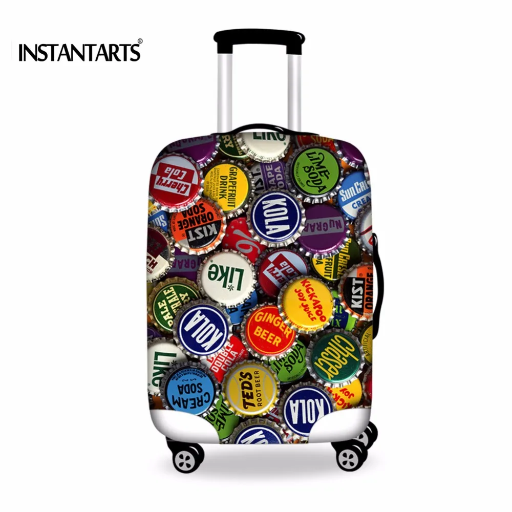 INSTANTARTS утолщенный защитный чехол для чемоданов 18-30 дюймов, чехлы на колесиках, водонепроницаемые эластичные чемоданы, пылезащитные дождевые чехлы - Цвет: HA0064