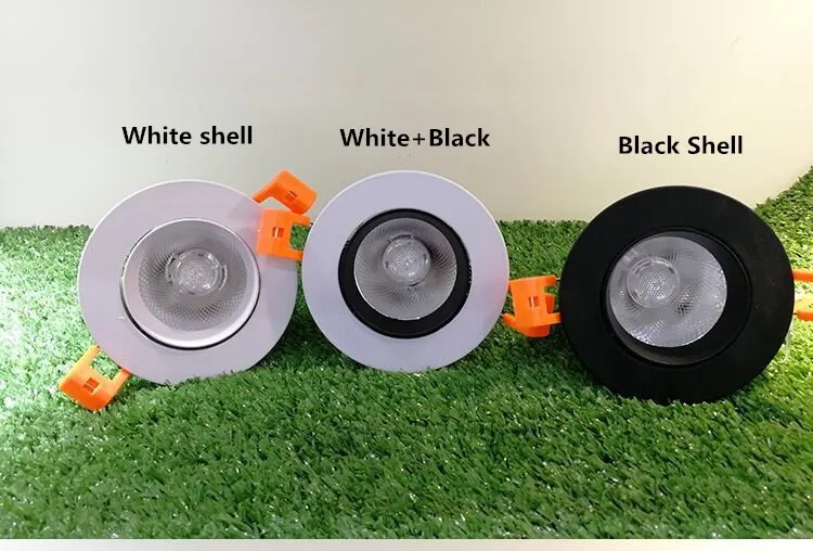 Luzes de Teto Luz do Ponto do Teto Super Bright Downlight Dimmable Cob Luz 10 w Conduziu Rebaixado Iluminação Interior Branco - Preto Led 5 Conduziu Luzes de teto rebaixado Iluminação Interior Branco preto