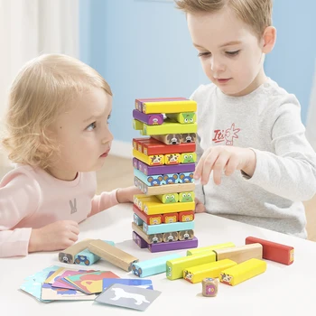 

Wisdom Power Superposition High Building Blocks Layer Cascading Board Role-playing Games 3-8 Year Parenting Game Toys