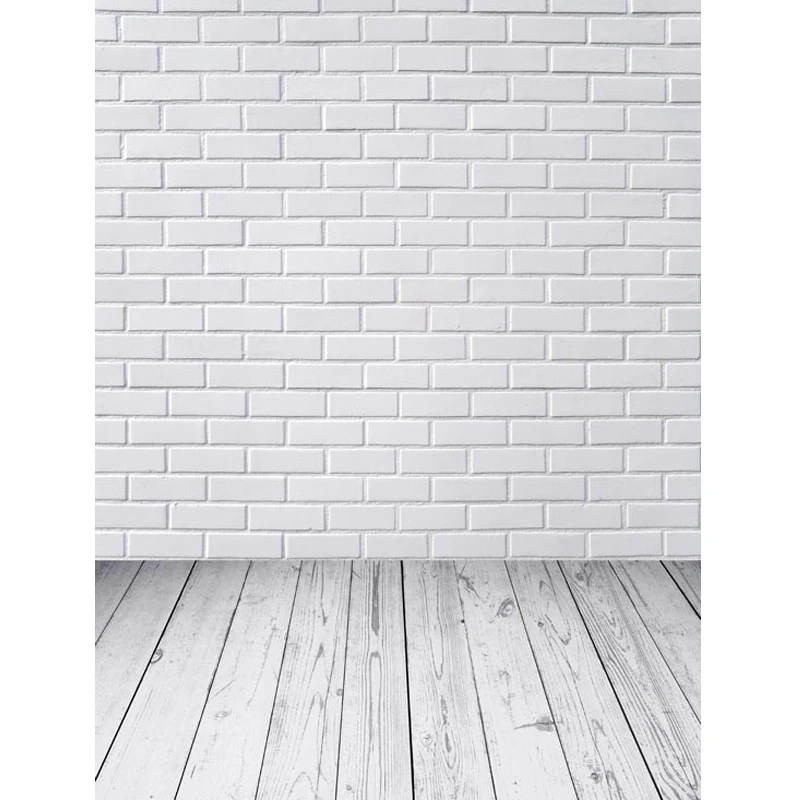 Custom vinyl cloth white brick wall wood floor photography backdrop for wedding kids photo studio portrait backgrounds S-1112 christmas photography backdrop green tree dark wood floor xmas backdrop for newborn kids photo booth backgrounds studio custom