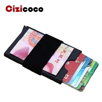 

New Automatic Card Holder Metal ID Card Holder Men Business RFID Blocking Wallet Credit Card Protector Case Pocket Purse