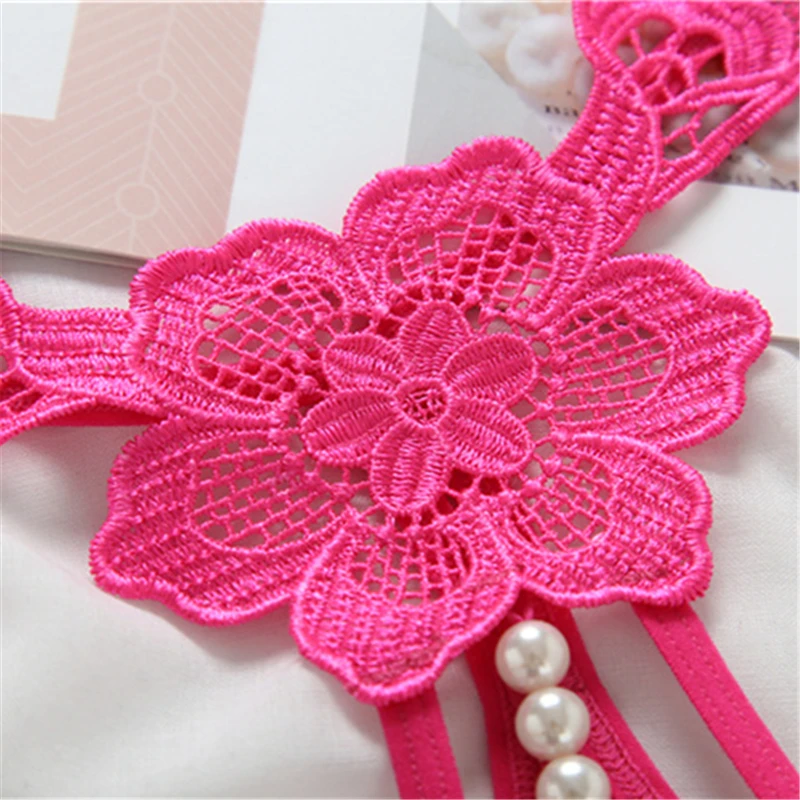 Lace Women Thongs And G Strings Sexy Pearls Open Crotch Briefs Low Waist Crotchless Panties Plus Size Female Thong Wth Beads 15 (13)