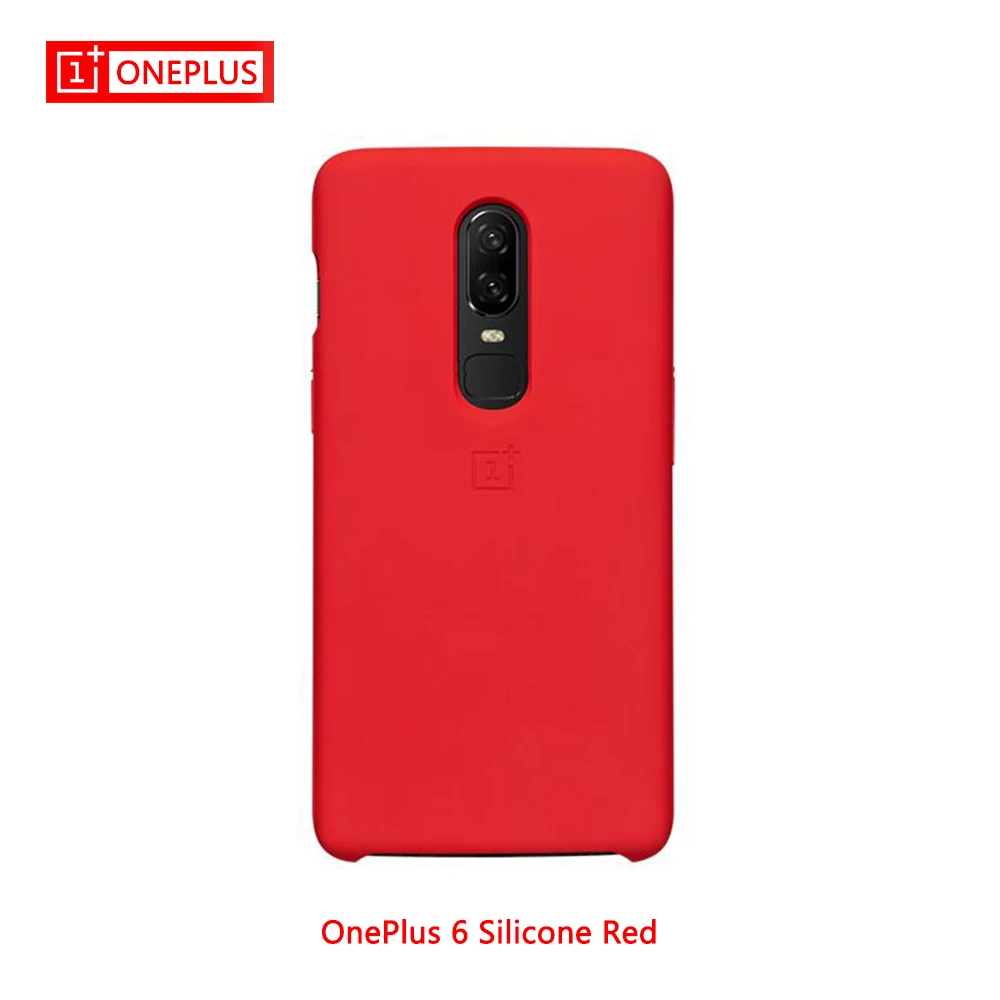 Силиконовый чехол для oneplus 6 100% оригинальный официальный защитный красного цвета