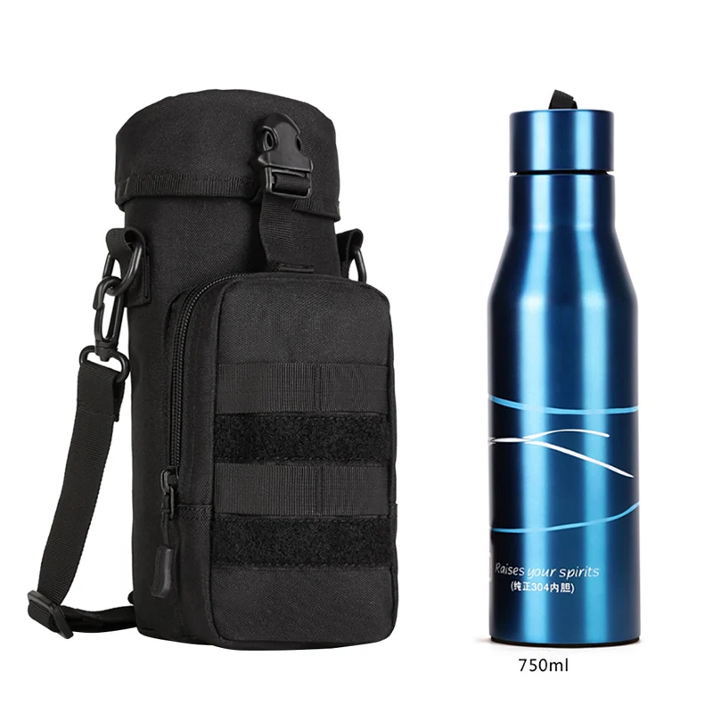 

Outdoor Military Water Bottle Pouch Holder Tactical Kettle Gear Molle Pack Bag for Hunting Camping Trekking Travel