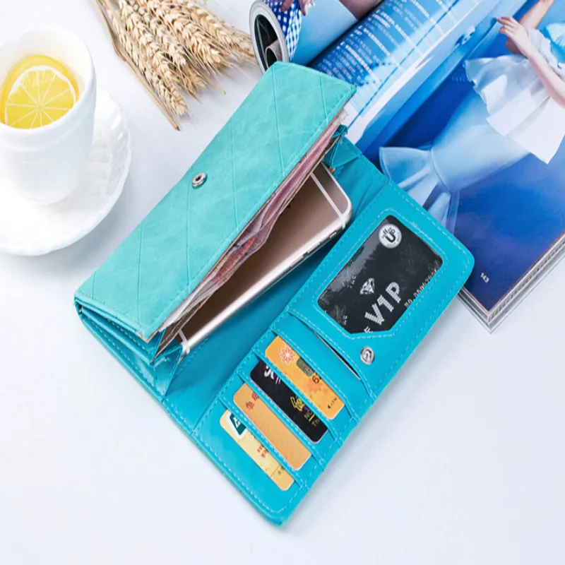 

2019 Fashion Wallet Women Purse Wallet Card Holder Female Clutch Long Purse Multi-card Bit PU Leather Carteira Lady Coin Purses