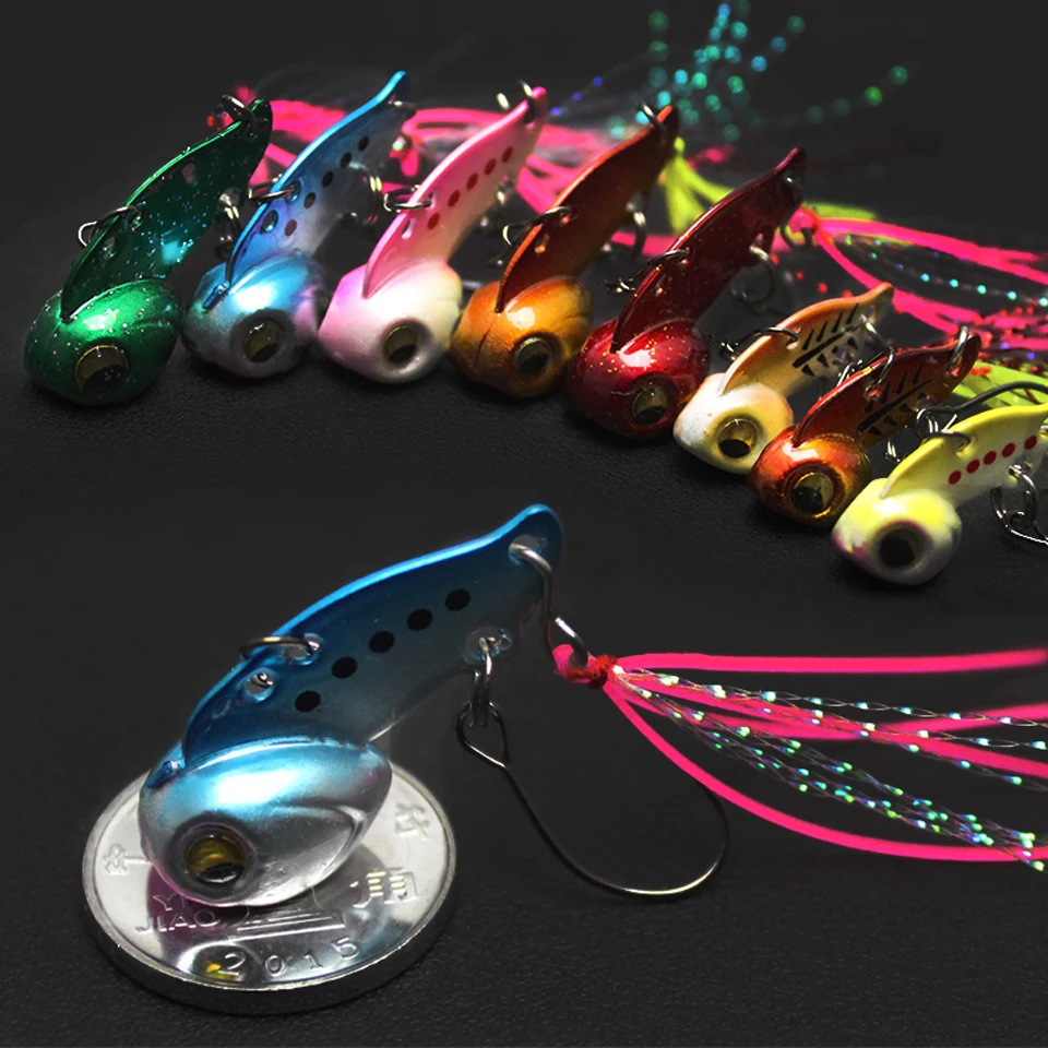 WALK FISH 1 Pcs Mini VIB Fishing Lure, Lead, Copper, Metal Bait Hard