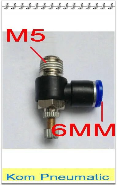10 шт./лот SL 6mm-M5 воздуха Скорость регулятор потока установки выпускной клапан пневматический дроссельная заглушка для 6 мм трубки M5 нить SL6-m5