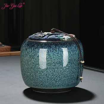 

JIA-GUI LUO Ceramic Tea Box Storage Box Dried Fruit Coffee Bean Storage Tank Ceramic jar Canister set Container D114