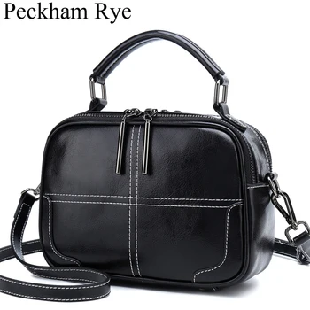 

4 Colors Genuine Leather Crossbody Bags for Women 2019 Fashion Handbags Tote Ladies Shoulder Menssenger Bags Bolsas Feminina
