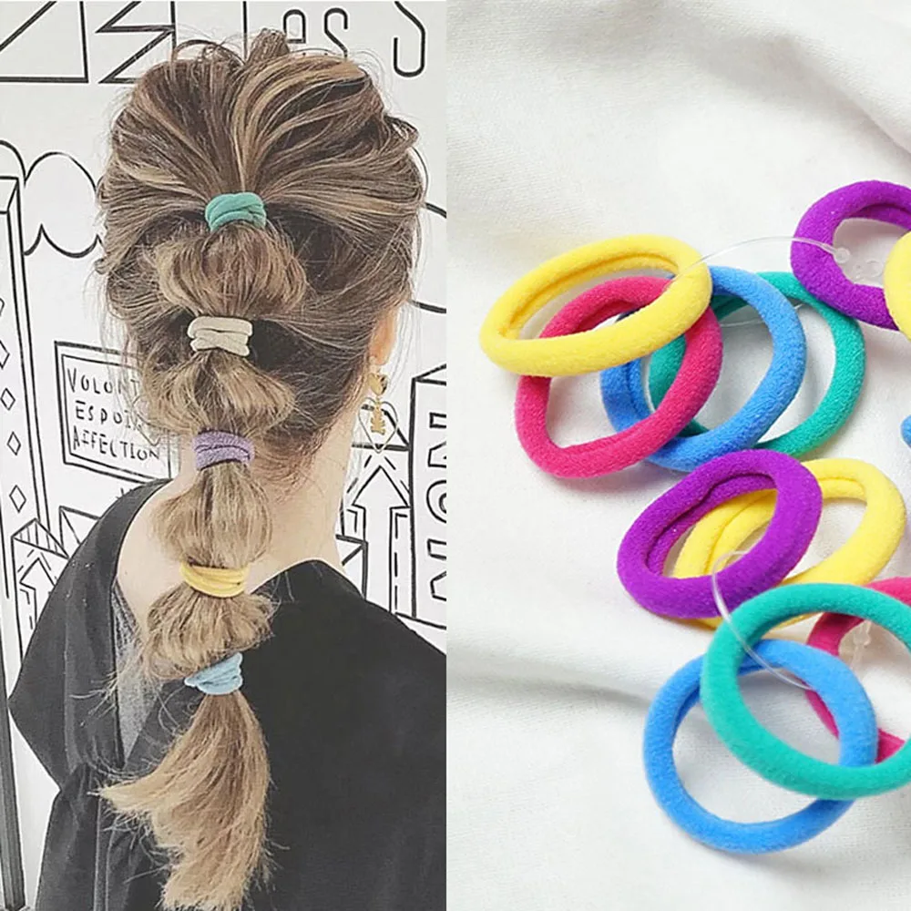 

50pcs/Set Nylon Elastic Headband Baby Girls Ladies Kids Hairband Scrunchie Hair Ring