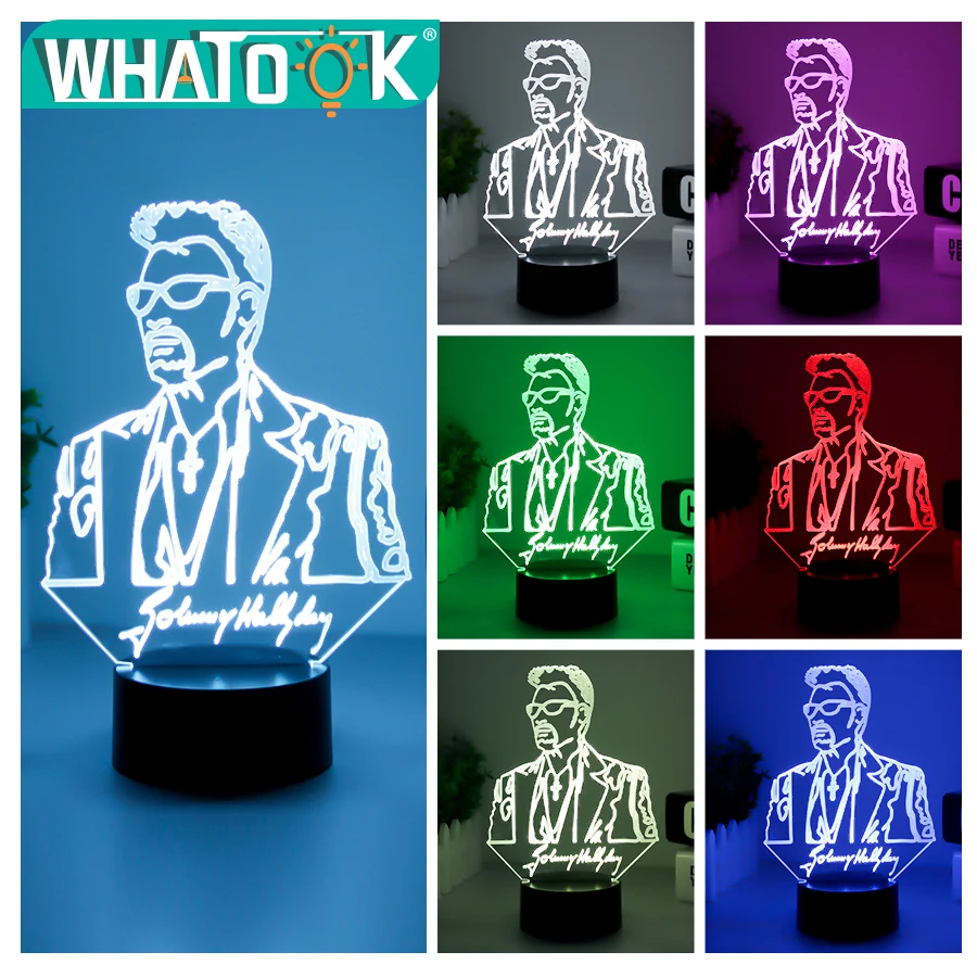 Новинка 3D лампа иллюзия LED USB Touch RGB 7 цветов меняющаяся настольная ночник Детская