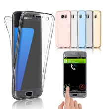 

S7edge Crystal Touch Full body Transparent Case for Samsung Galaxy S7 edge Cover Soft Silicone Phone bag Cases for SM G9350