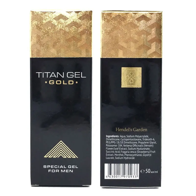 

3pcs New Titan Gel Gold Provocative,man Health Enlargement Cream Retarder Intim Gel Delay Erection Gel Massage Lubricant 50ml