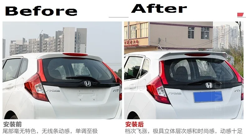 Подходит для HONDA fit АБС высококачественный спойлер крыло заднего крыла различных цветов