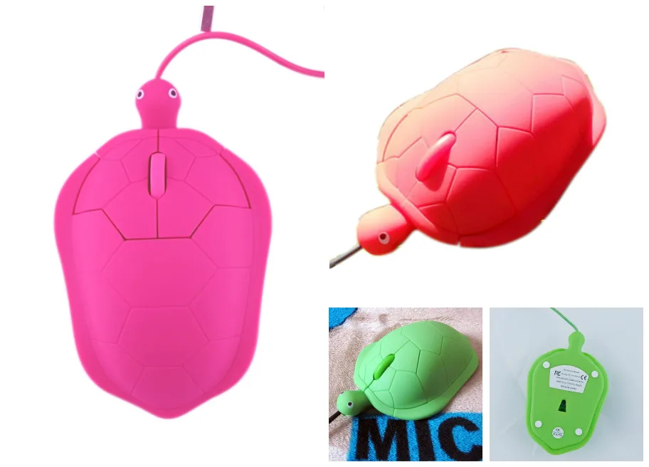 New Cute Turtle Shaped Wired Mouse USB2.0 800DPI 3D Optical Gamer Mice