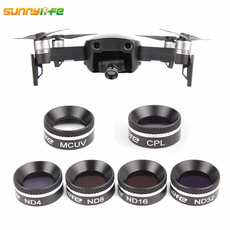 Sunnylife Mavic Air DJI Дрон объектив фильтр MCUV CPL ND 4 к камера Gimbal солнцезащитный чехол для
