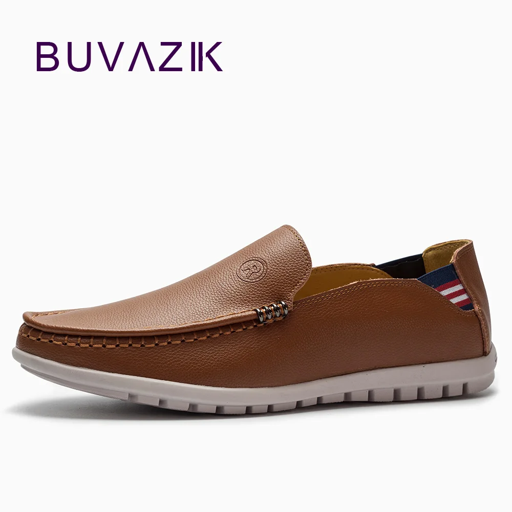 

BUVAZIK New 2018 fashion men's loafers,lazy slip-on soft leather casual shoes men,breathable and comfortable