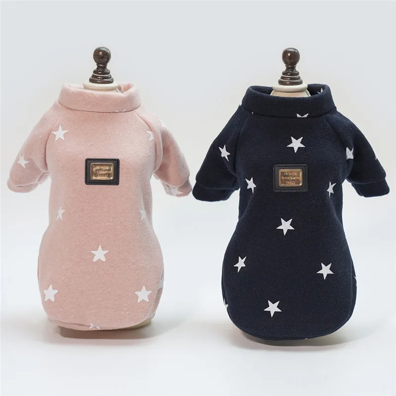 Brand Soft Pet Dog Clothes For Dog Puppy Cat Winter Warm Clothes Star Print Costume Coat chihuahua Cheap roupa cachorro