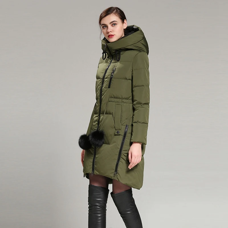 (TopFurMall) European Winter Women Down Parkas Coats Hoody 80% Duck ...