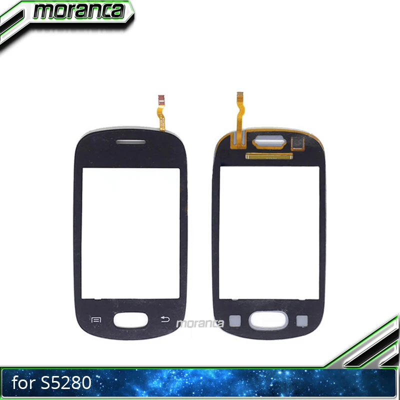 

3.0'' S5280 Touch Panel for Samsung S5280 S5282 Duos Touch Screen Digitizer Sensor Outer Glass Lens Panel Black White Phone Part