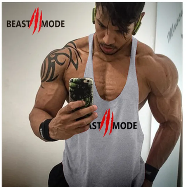 Gym deltoid брендовая одежда Beast Mode, майка для бодибилдинга, мужская майка для фитнеса, рубашка без рукавов, однотонная хлопковая майка - Цвет: 5