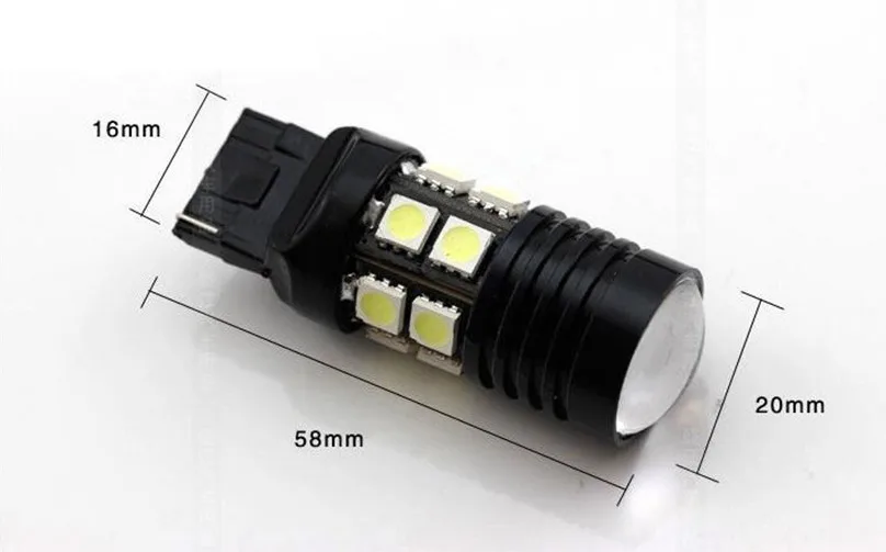 1 пара T20 7440 W21 WY21W 7441 КРИ чипы 12 SMD 5050 светодиодный 10 Вт белый автомобильный светильник, источник тормоза, стоп-сигнал, лампа 12 В постоянного тока