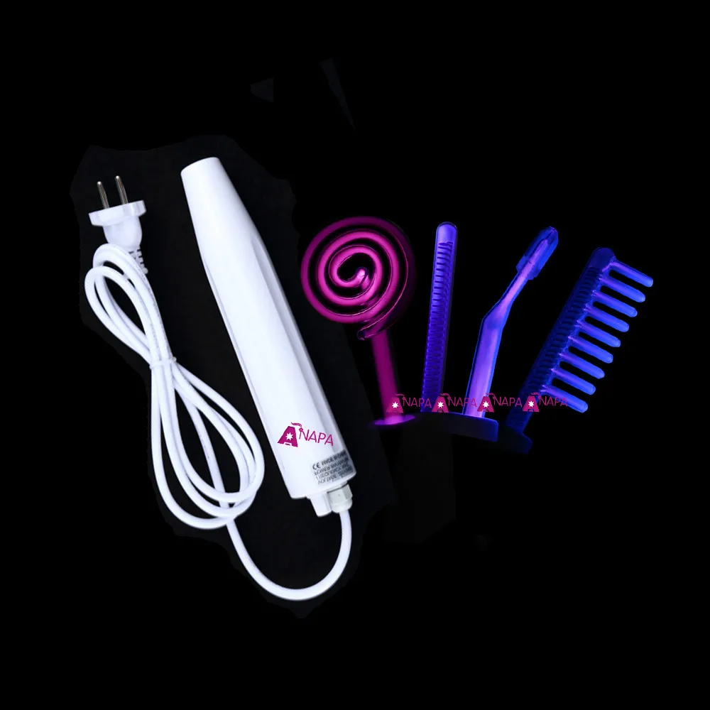 D"arsonval Portable High Frequency Violet light Skin Care 4 Wands