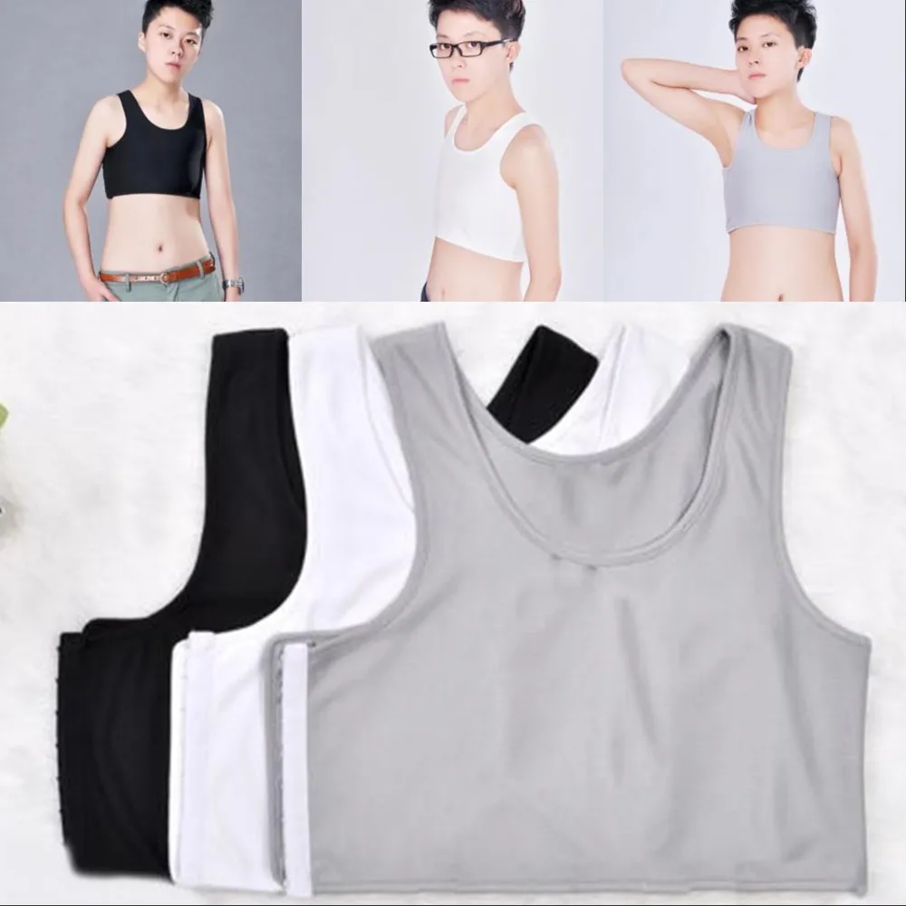 

Newc Casual Breathable Buckle Short Chest Breast Binder Trans Vest Tops Plus Size Bra Vest Tank Top Bandage Plus Size