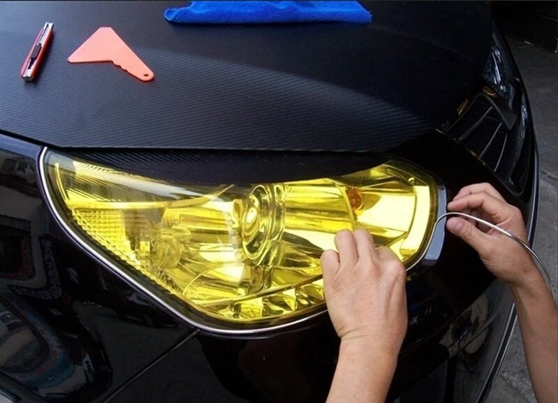 Best Quality 12 Rolls/Lot Headlight Tint Film Taillight Headlamp Smoke