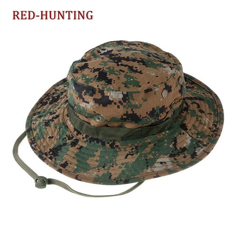 Tactical Boonie Hat Boonie Hat Tactical Adjustable for Men Women Hunting Fishing Outdoor Safari Sun Ocp camouflage hat tactical hat