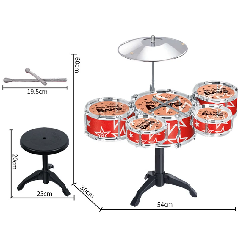Подарок на день детей, профессиональный джазовый барабанный стеллаж, музыкальная вспышка для раннего возраста, развивающие игрушки, музыкальные инструменты
