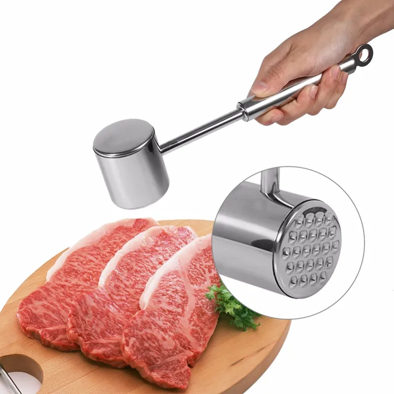 -stainless-steel-meat-tenderizer-Two-Side-knock-meat-hammer-for-Beef-Chicken-Steak-kitchen-Chicken